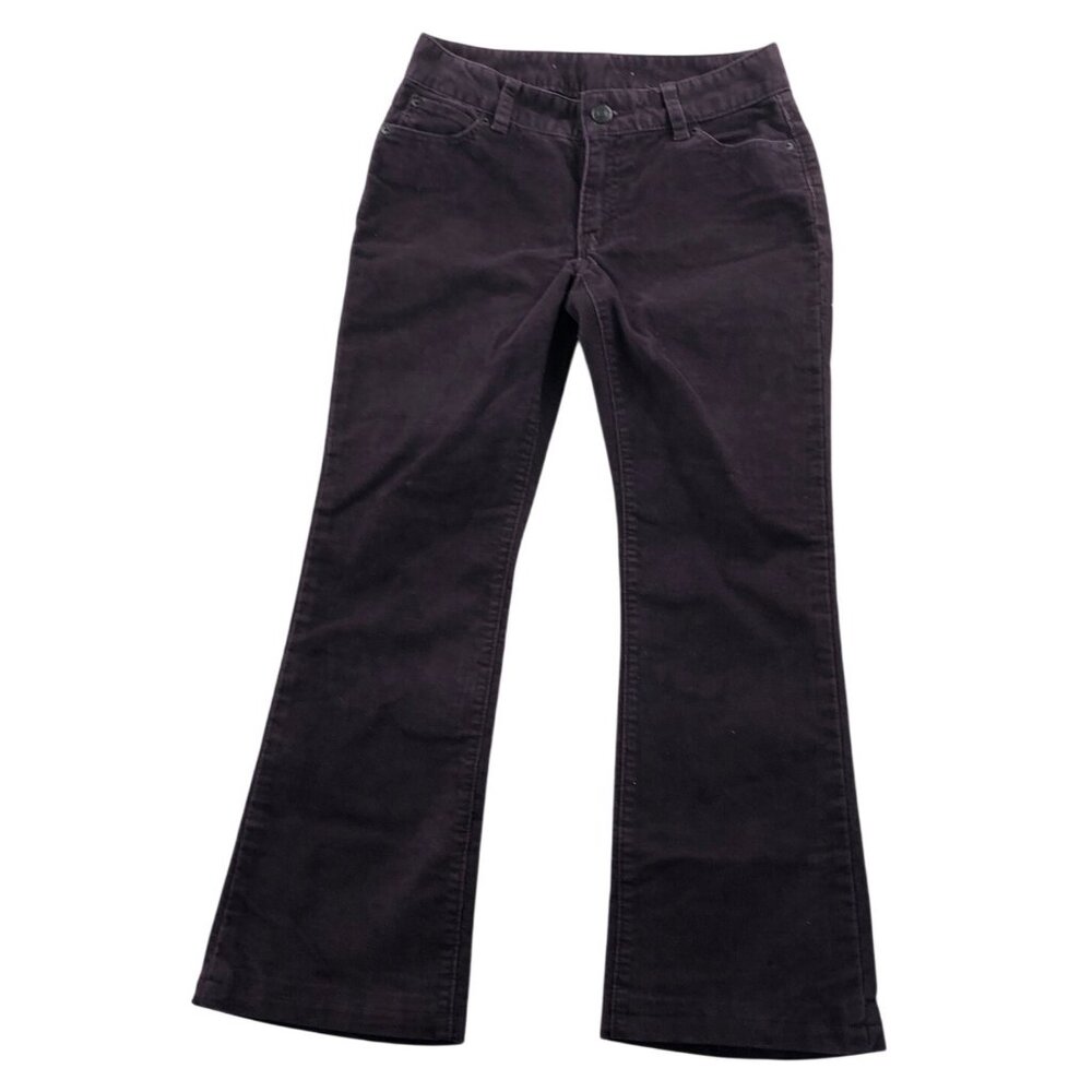 Gap Women's Corduroy Pants Size 29x27 Measured Purple Low Rise Bootcute Leg